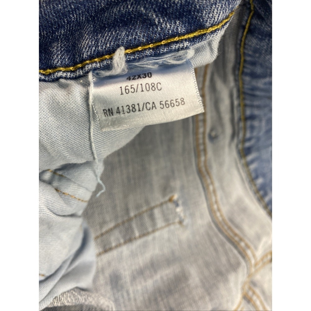 Polo Ralph Lauren Jeans Hampton Relaxed Straight Blue Denim Mens 42x30 (42x28) - Picture 5 of 12